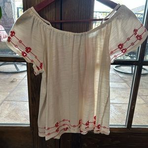 Embroidered sanctuary top size small off the shoulder